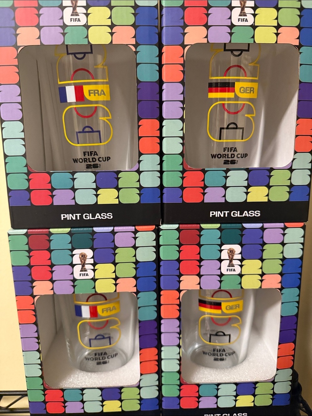FIFA World Cup 16OZ Pint Glass (VARIOUS STYLES) $28 Retail!!!!